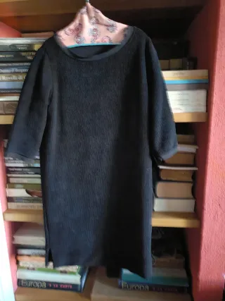 Abito tubino velluto nero