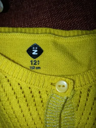 Chaqueta punto amarilla talla12
