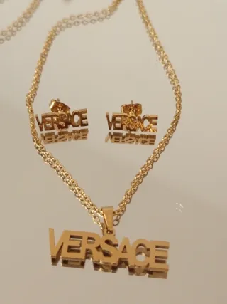Conjunto Versace Collar y Pendientes Oro