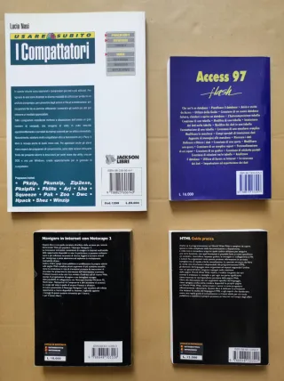 Lotto 12 manuali informatici vintage anni '90