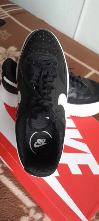 Zapatillas Nike Court Vision Mujer Negras Blanco