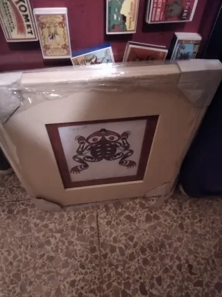 Cuadro de rana estilo nativo americano