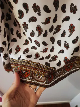 Camisa Raso Estampada Mujer