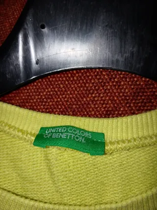 Sudadera Benetton fina corazón plateado