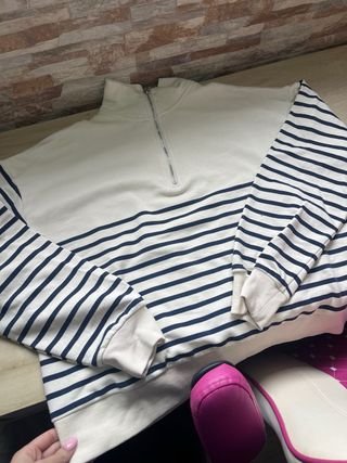 Sudadera rayas azul y blanco