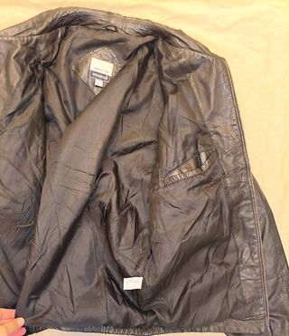 Chaqueta cuero vintage American negra