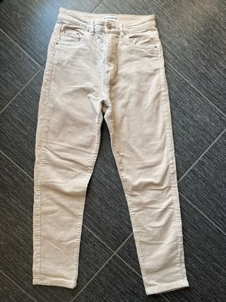 Pantaloni Pull&Bear beige a costine