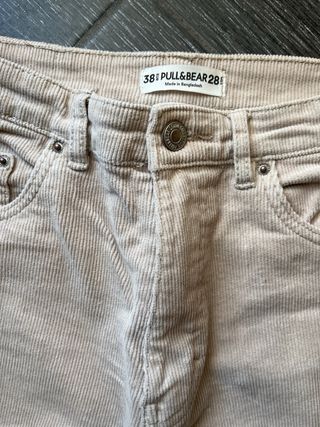 Pantaloni Pull&Bear beige a costine