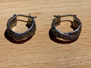 Pendientes de plata con marcasita