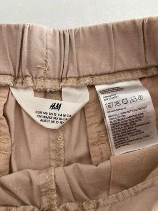 Pantalone cargo bambina beige