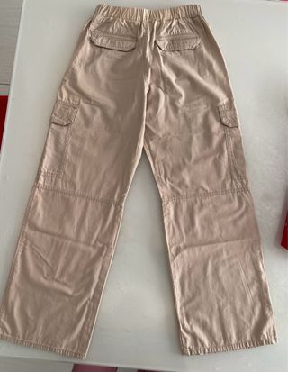 Pantalone cargo bambina beige