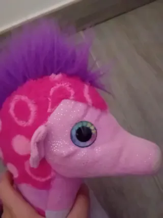 Peluche Caballito de Mar Rosa con Lunares