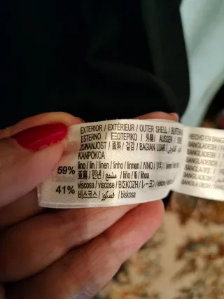 Chaleco largo negro Zara Talla M