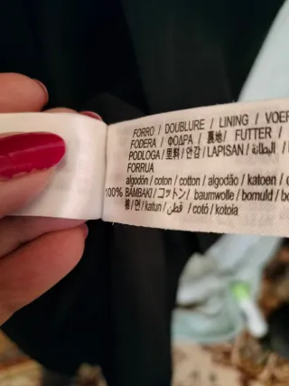 Chaleco largo negro Zara Talla M