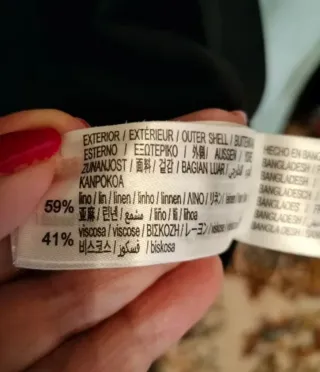 Chaleco largo negro Zara Talla M59 por ciento lino