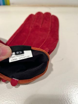 Guantes Mywalit Piel Rojo Nuevos