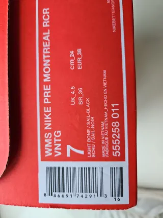 Zapatillas Nike Montreal Mujer Beige/Blanco