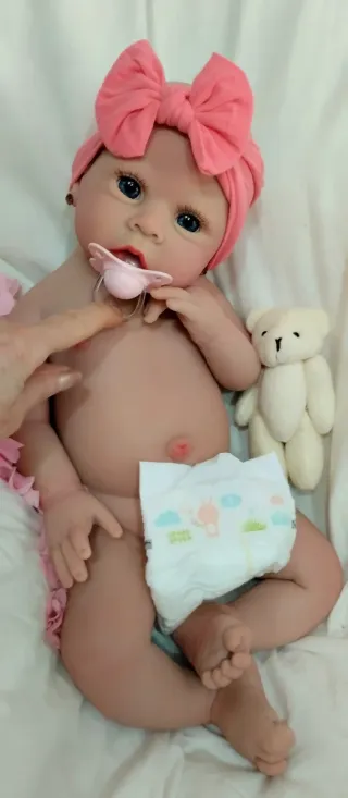 Bambola Reborn in Silicone Completa 51cm