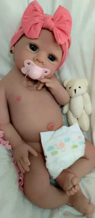 Bambola Reborn in Silicone Completa 51cm