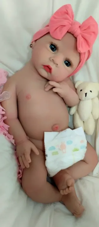 Bambola Reborn in Silicone Completa 51cm