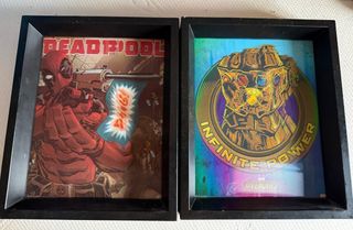 2 Posters 3D Marvel: Deadpool y Thanos