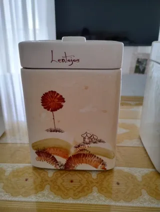 Set 3 Tarros Cerámica Decorados