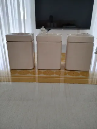 Set 3 Tarros Cerámica Decorados