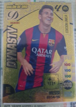 Lote 6 Cromos Messi Dynasty Balón de Oro Adrenalyn
