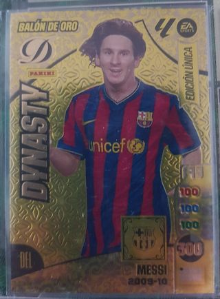Lote 6 Cromos Messi Dynasty Balón de Oro Adrenalyn