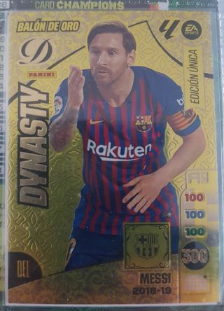 Lote 6 Cromos Messi Dynasty Balón de Oro Adrenalyn