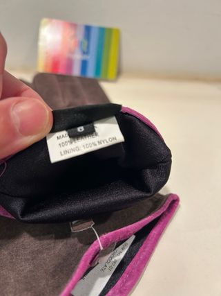 Guantes Mywalit Piel Marrón y Rosa Nuevos