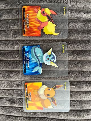 Pokemon Flareon, Vaporeon, Eevee Cartas