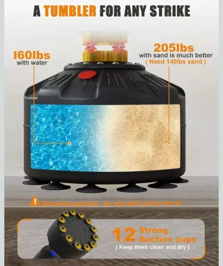 Saco de boxeo vertical 100% piel