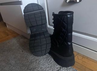 Botas piel Negras - Bershka