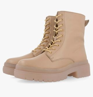 Botas de piel nude mujer