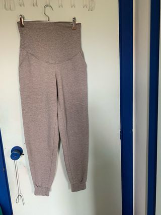 Dos Pantalones Jogger Premamá Talla S/36 Negro y g