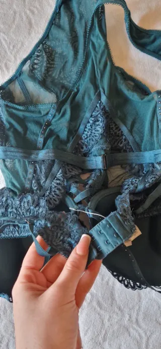 Body Intimo Pizzo Verde Acqua