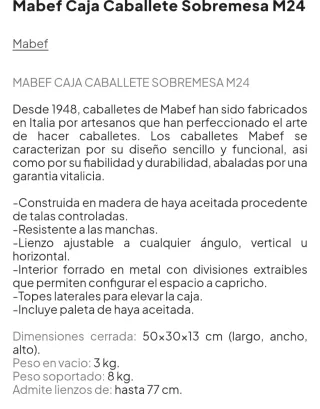 Caballete Pintura Portátil Mabef