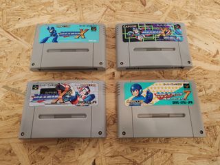 Lote 4 Juegos Rockman Super Famicom
