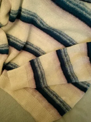 Jersey Tintoretto Rayas Azul,Blanco y morado