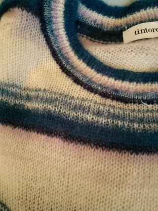 Jersey Tintoretto Rayas Azul,Blanco y morado