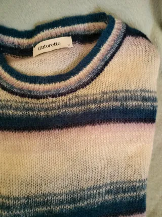 Jersey Tintoretto Rayas Azul,Blanco y morado