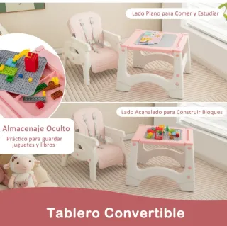 Trona evolutiva 6 en 1 rosa