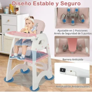 Trona evolutiva 6 en 1 rosa