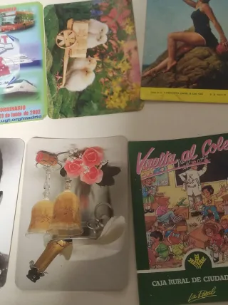 Lote 6 calendarios bolsillo retro diferentes