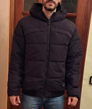 Abrigo Jack and Jons Negro Talla L