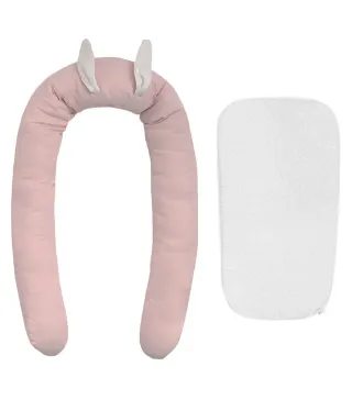 Nido para bebé rosa con diseño de conejo