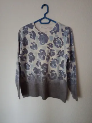 Jersey MIA Talla S Estampado Floral Azul Gris