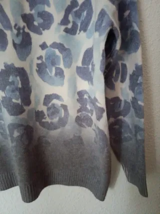 Jersey MIA Talla S Estampado Floral Azul Gris