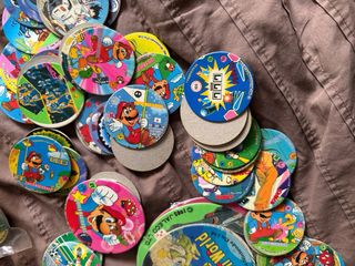 Lote Tazos Mario Famicom Menko vintage